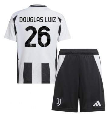 Juventus Douglas Luiz #26 Hemmakläder Barn 2024-25 Kortärmad (+ Korta byxor)